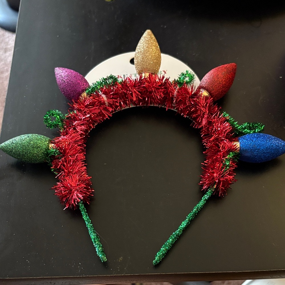 Festive Glitter Light Bulb Headband - Multi Color